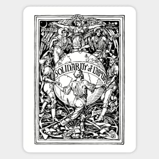 Solidarity of Labour - Walter Crane, Socialist, Propaganda, Leftist, Communist Magnet